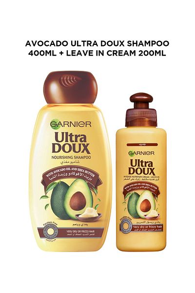 Garnier U.DAVOCADO OILSHEABUTTERSHAMPOO\400 ML+GARNIER U.D CREAM AVOCADO OILSHEA BUTTERLEAVE-IN200ML