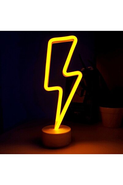 Fırsat7 Neon Işıklı Şimşek Lamba USB+Pil Oyuncu Odası Beşik-Çocuk Odası Ev-Of...
