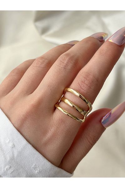 Eylülün Takısı Women's Gold Color Row Ring