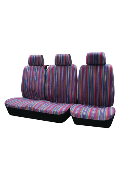 Choice AD9507-B أغطية مقاعد سيارة مخططة عالمية 2+1 لسيارات Iveco Daily وFord ...