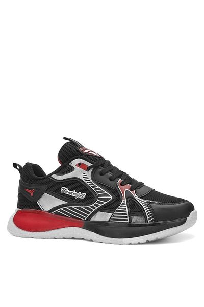 Wanderfull Men's Black Sports Shoes Orthopedic Lightweight Comfortable Sole Breathable Upper Material