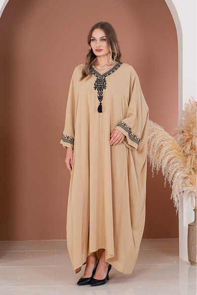 My Blog Stone Full Collar Embroidery Embroidered Plus Size Dress - 2018