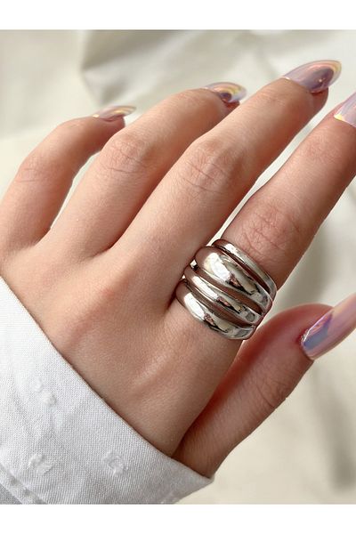 Eylülün Takısı Women's Silver Color Pinterest Bombe Ring
