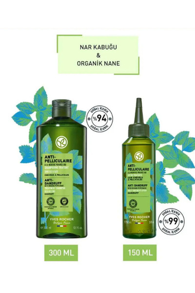 Yves Rocher Kepek Karşıtı Yatıştırıcı Saç Bakım Seti Şampuan 300ml + Saç Losyonu 150ml