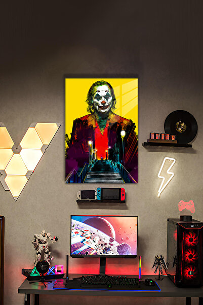 PESHLİSTORE Joker Temalı Renkli HD Metal Tablo Poster