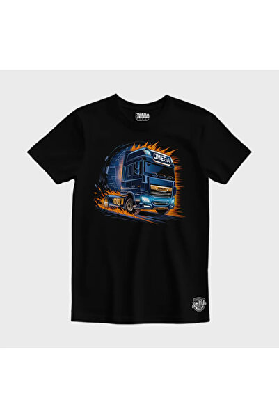 YOHO SPORT Dizajn Daf Trucks Štampano Oversize kroj majica