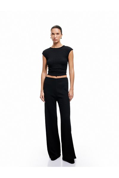 Koton Bürümcük Fabric Straight Wide Leg Trousers