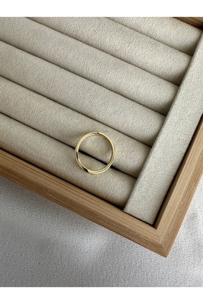 ringbox Yuvarlak Taşlı Serçe Parmak Yüzüğü