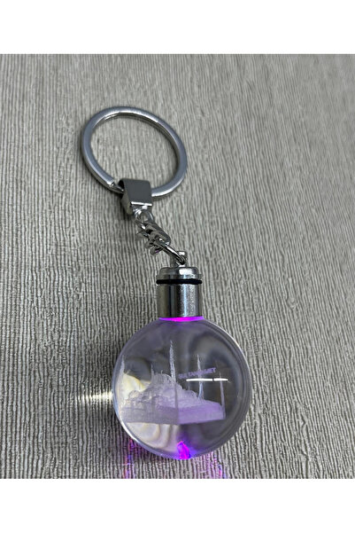 OEM Led sultanahmet design crystal keychain alk3804