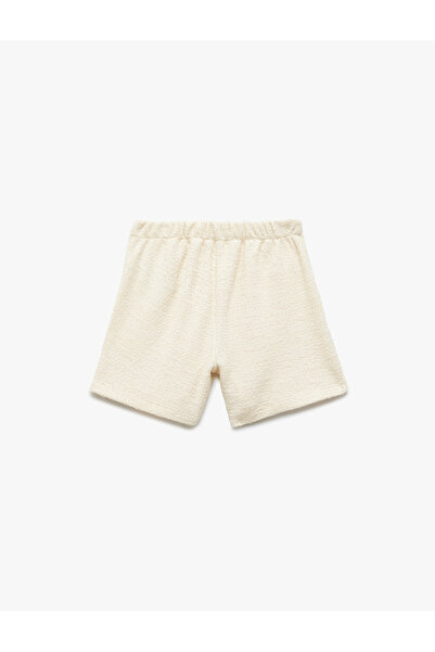 Koton Cotton Buttoned Pocket Detailed Tweed Shorts