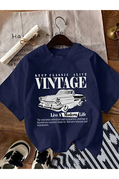 YOHO SPORT Вінтажна футболка з принтом на машині