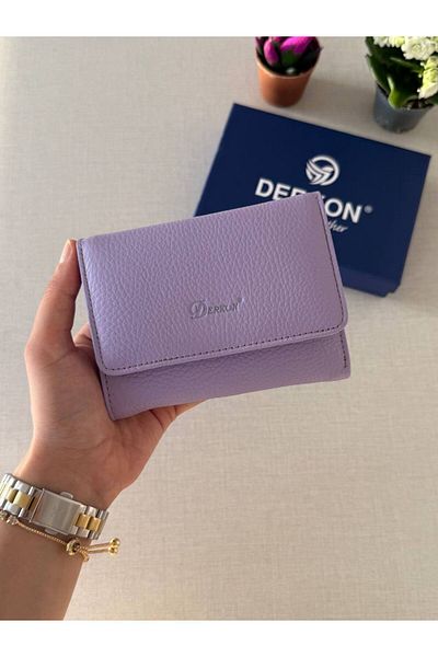DERKON Genuine Leather Wallet with Mini Coin Compartment