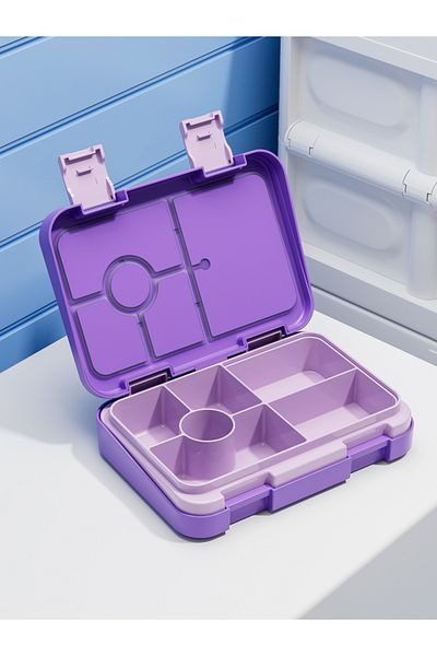 Choice 2 5 Purple 1100ml Lunch Box Microwavable Bento Box Tritan Interlayer Leakproof Storage Box Hermetic