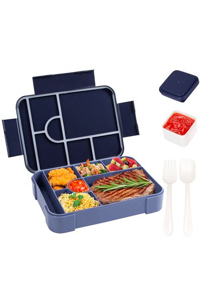 Choice 2 5 B-black 1100ml Lunch Box Microwavable Bento Box Tritan Interlayer Leakproof Storage Box Hermetic