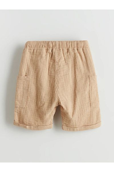 LC Waikiki LCW Παιδικό μπεζ ελαστικό μέσης Basic Boy's Shorts