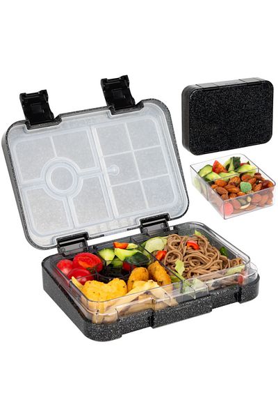 Choice 2 5 C-glitter Clearblack 1100ml Lunch Box Microwavable Bento Box Tritan Interlayer Leakproof Storage