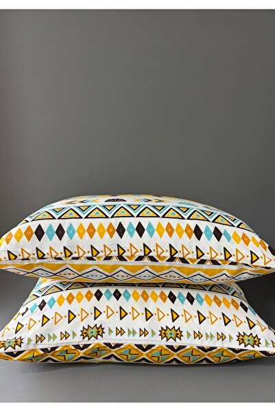 Pamuku Cotton Patterned Pillow Cover [with Zipper]50X70Cm