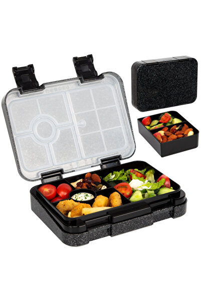 Choice 2 5 C-Glitter Black 1100ml Lunch Box Bento Box Microwave Box Tritan Interlayer Waterproof Anti-expressed Storage Box