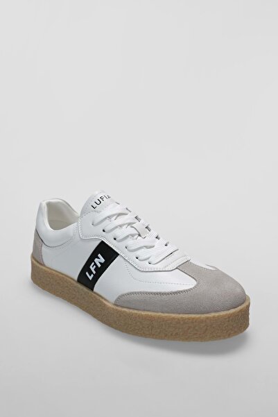 Lufian 112230208 Jonat Sneaker Ανδρικά Δερμάτινα Παπούτσια ΛΕΥΚΟ