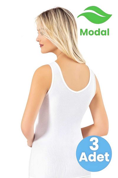 Tezzgelsin Women's 3-Piece Modal Camisole Thick Strap Padded Undershirt