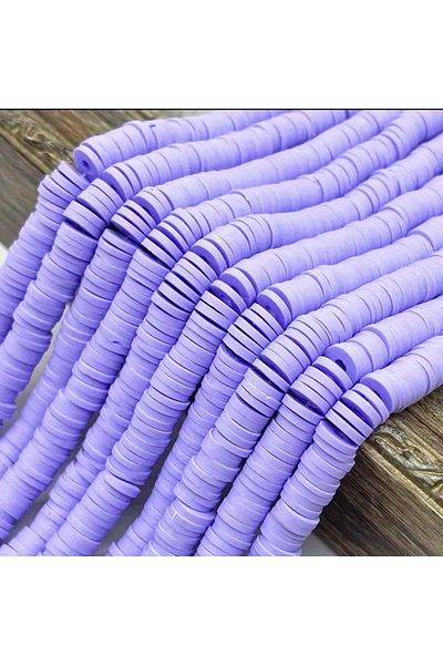 yiğit aksesuar 5 Strand Lilac Fimo Beads Necklace Wristband Phone Accessories Jewelry Supplies