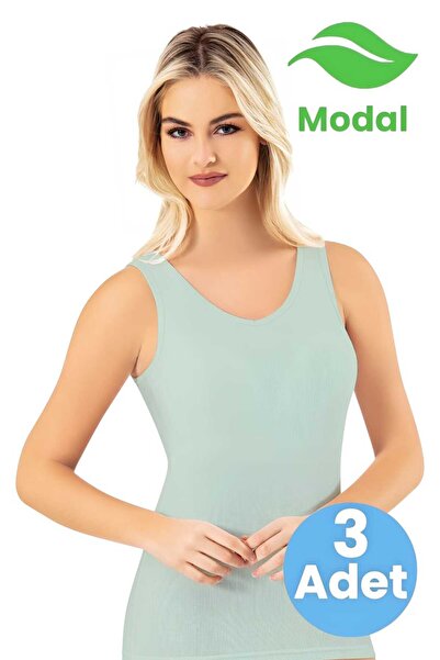 Tezzgelsin Women's 3-Piece Modal Camisole Thick Strap Padded Undershirt