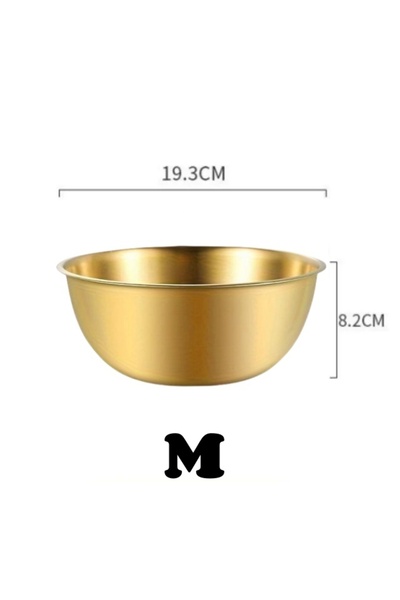 Choice Golden M 1pc 1-3 Stainless Steel Bowl Set with Scale for Cooking Baking Food Storage Large Capacity