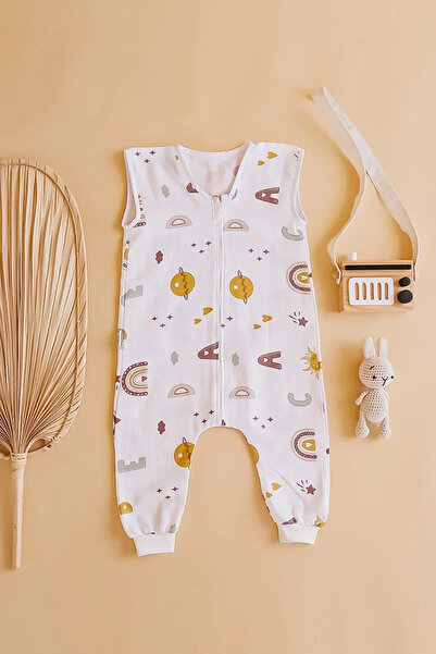 LC Waikiki ÇOK ŞIK KIZ VE ERKEK BEBEK İÇİN Yazlık Müslin Kumaş 0,5 tog Uyku Tulumu Harf Desenli