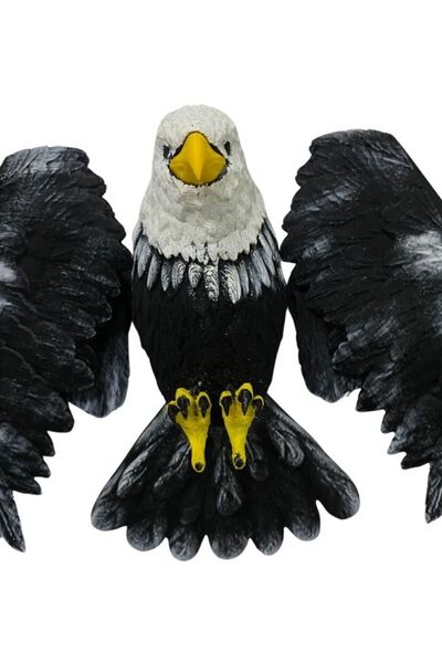 OddieArtStore Siyah Beyaz Kartal Askılık ( Duvara Monte )