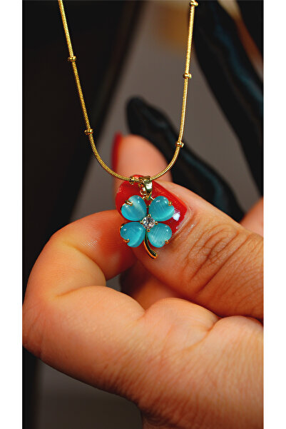 Jewerly Bak Butik Çiçek çelik koley Renkli