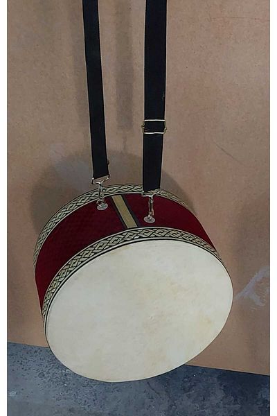 BAKSEPETE Real Leather Children's Drum (30 cm Red)