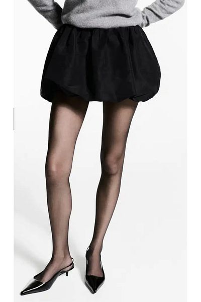 VENÜS MODA by Pınar Black Balloon Skirt Black Miniskirt
