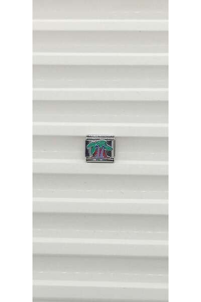 ndjewelry Palm Tree Patterned Nomination Charm