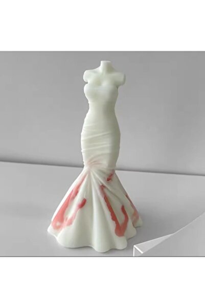 Bridal candle silicone mold Bridal candle mold with fishtail dress