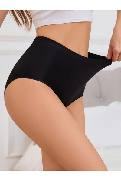 Adeniz Chiloți de damă cu talie foarte înaltă, fără sudură, tăiați cu laser (cu talie elastică) Set de 3