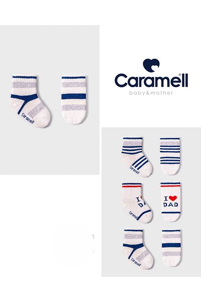 Caramell 3 Luxury Sofrevi Baby Boy 0-3 Months Holy Gift Socks