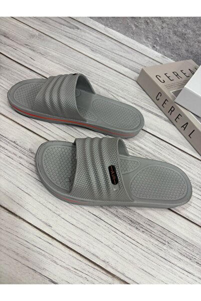 KARTER HOME Men's Stripe Detailed Garden and Beach Slippers