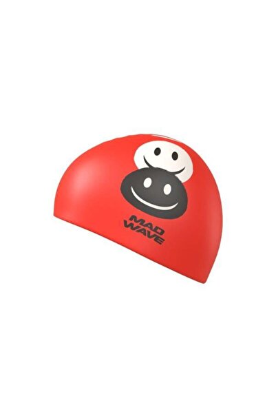 Mad Wave غطاء رأس سيليكون للأطفال EMOJI، أحمر