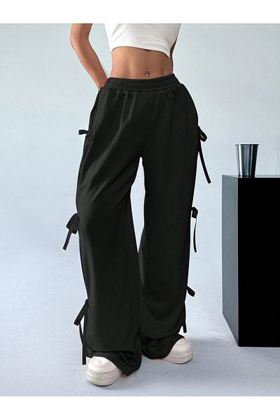 Touz Moda Φαρδύ παντελόνι με λεπτομέρεια φιόγκου