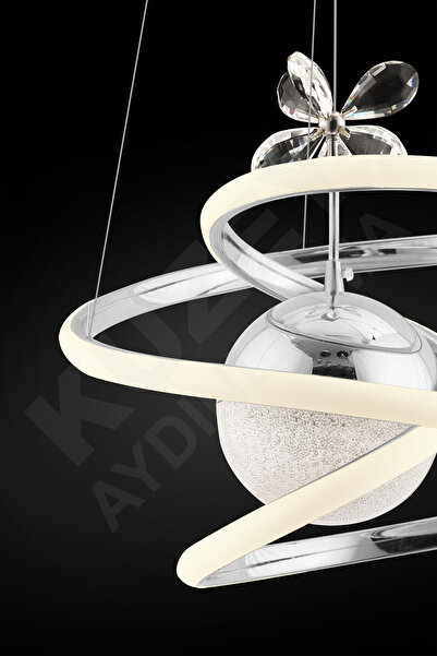 KUZEY AYDINLATMA Neva Toplu Kumandalı 3 Renk Yanan Led Avize 3 Lü