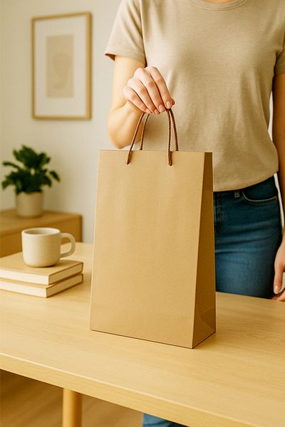 OLİ Art 25X38Cm Kraft Bag 6 Pcs Thick Bag Gift Bag
