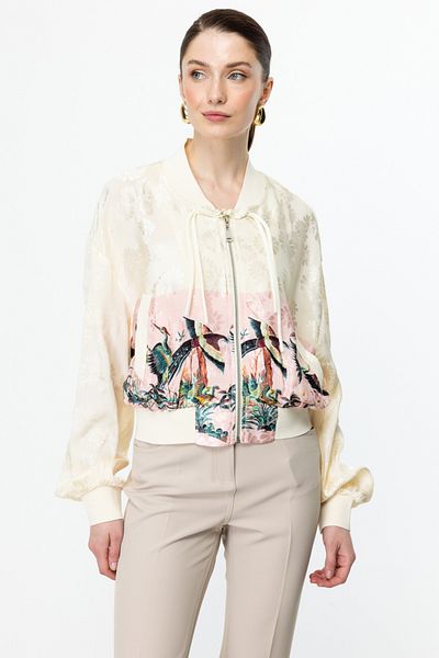 On Fashion Jachetă cu șolduri cu model roz 56511