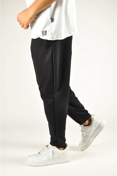 SUPERBLUE Ανδρικό Loose Basic Casual Sports Μαύρο Παντελόνι Μπαγκέτας