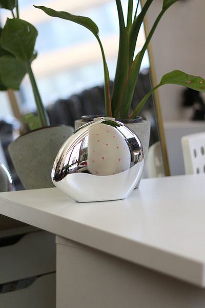 Moom Bag Γυναικεία βραδινή τσάντα φορέματος με ασημί γυαλιστερό ακρυλικό κέλυφος