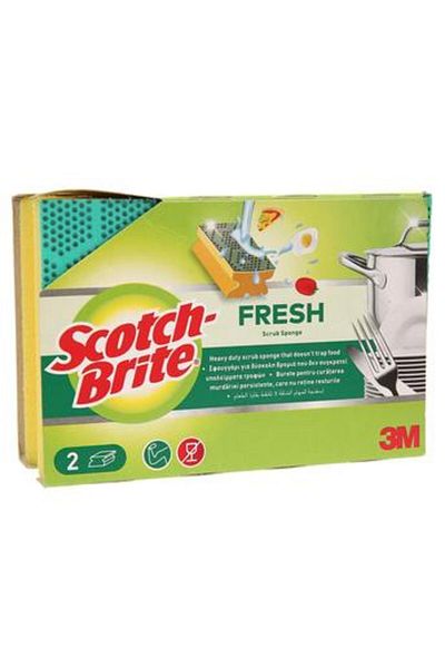 3M Scotch-Brite Fresh Heavy Duty Nail Saver Sponge (2 pcs)