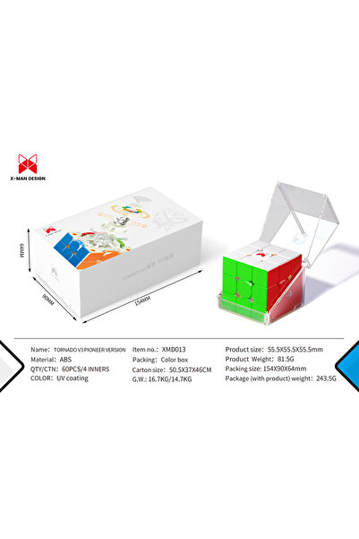 Choice مكعب السرعة السحري المغناطيسي QiYi X-Man Tornado V3M 3x3 من بايونير ماجليف UV، 3 إصدارات Qiyi XMD Tornado V