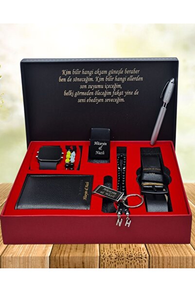 HediyesiBizden KİŞİYE ÖZEL HEDİYE SETİ ( SAAT-KEMER-CÜZDAN -KARTLIK-TESBİH- Ç...