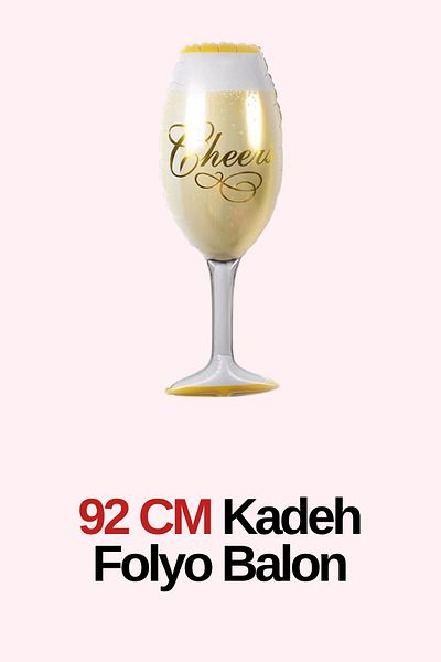 Baloncu Dede Cheezs Written Foil Goblet Champagne Special Day Celebration Balloon