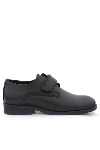 Rakerplus Pantofi pentru copii Oxford din piele naturală din piele neagră