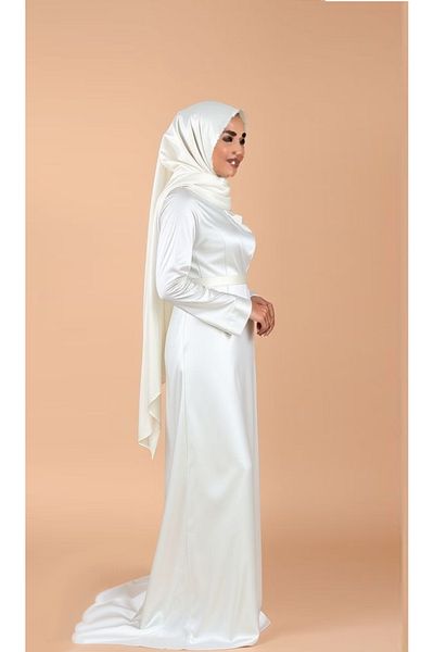 ASL Hijab Flared Skirt Wedding Dress